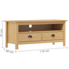 TV Cabinet Hill Solid Pine Wood Stable and robust Large storage space