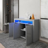 Modern Sideboard Display Cabinet Cupboard High Gloss 2 Doors 3 Drawers LED