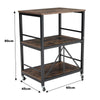 Industrial 3 Tiers Trolley Cart Kitchen Living Room Storage Shelf Rack Organiser