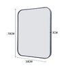 Square Bathroom Mirror Bedroom Wall Mounted Makeup Mirror Decor Wall Mirrors