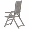 Garden Reclining Chairs 8 pcs Grey Solid Acacia Wood Y5Q6