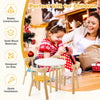 5PCS Kids Play Table and Chair Set Children Wooden Activity Table with 4 Chairs