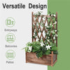 Raised Garden Bed Wooden Elevated Planter Box Hanging Trellis Outdoor Backyard