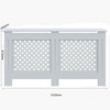 Radiator Cover White Unfinished Modern Traditional Wood Grill Cabinet Shelf MDF