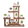 Wooden Multi-tier Flower Stand Balcony Garden Plant Display Household Book Shelf
