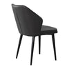 2/4/6pcs Dining Chairs Set Faux Leather Seat Back Metal Legs Kitchen Chair