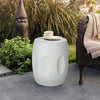 Large Concrete Side Table Drum End Table Decorative Garden Stool Indoor Outdoor