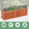 Wooden Garden Raised Bed Outdoor Elevated Planter Flower Box with Drainage Holes