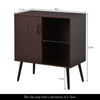 Vintage Sideboard, Storage Cabinet, Kitchen Cabinet with Glass Surface Cupboard