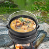 8L Cast Iron Potjie Pre-Seasoned Non-Stick African Pot Campfire Cooking Stew Pot