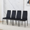 3/5Pcs Small Space Dining Set Square Glass Dining Table+ 2/4 Dining Chairs Home