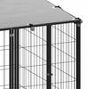 Dog Kennel Black 22.99 m² Steel N2W5