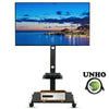 32"-70" Wheeled TV Mobile Floor Stand Moving Cart Mount Height Adjustable 30KG