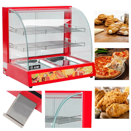 Commercial Catering Food Warmer Hot Pizza Pie Fried Chicken Display Cabinet Case