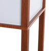 Modern Floor Lamp Standing Light w Wooden Storage Shelf Fabric Shade 220V