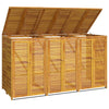Triple Garbage Bin Shed 210x89x117 Solid Wood Acacia B3O8