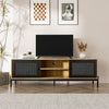 Modern Wood Rattan Doors Drawer TV Stands Cabinet Sideboard Console Coffee Table