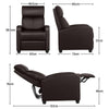 Recliner Chair Adjustable Leather Sofa Living Room Armchair for Home Bedroom