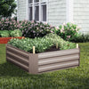 Galvanized Steel Raised Garden Bed Metal Patio Backyard Flower Vegetable Planter