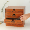 Wooden Small Chest of Drawers Storage Cabinet Desktop Trinkets Box Jewelry Case