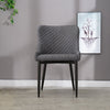Set of 2 Faux Leather/Suede Dining Chairs Metal Legs Reception Restaurant Chair
