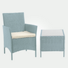 Outdoor Rattan Garden Furniture 3PCS Bistro Set Patio Wicker Table & Chair Set.