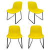 Set of 4 Dining Chairs Plastic Modern Ergonomic Designer Chair Kitchen Office