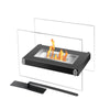 Indoor Outdoor Camping Ethanol Fireplace Rectangle Glass Top Burner Safe