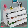 White Chest of 6 Drawers Sideboard Unit Wardrobe Bedroom Living Room Furniture