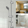 Adjustable Chrome Shower Slider Riser Rail Bar Kit Set Modern Head & Hose Holder