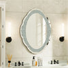 Large Silver Crystal Wall Mirror Diamond Effect Girls Room Vanity Makeup Mirror