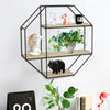 Wall Mounted Geometric Octagon Floating Shelf Storage Rack Living Room Bedroom