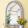 Craft Arched Wall Mirror Crushed Diamond Bedroom Makeup Mirror Modern Art Decor