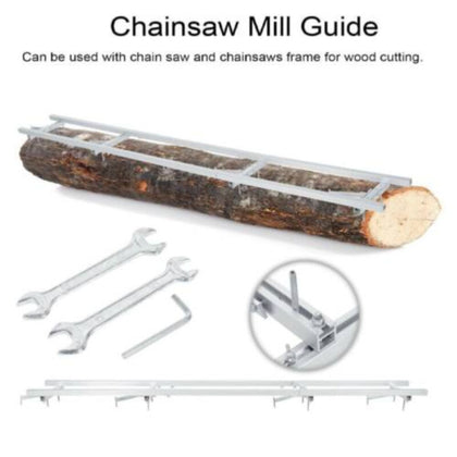 4 Crossbars Chainsaw Mill Planking and 7.4ft Aluminum Rail Guide System Cutting