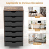 7-Drawer Chest Storage Cabinet Mobile Dresser Organizer with Drawers & Wheels