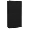Office Cabinet Black 90x40x180 Steel B8K4