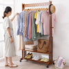 Adjustable Mobile Tidy Clothes Rail Coat Garment Hanging Rack Side Corner Closet