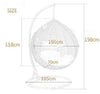 Hanging Egg Chair Cocoon With Cushion Rattan Style Double Single White Black New