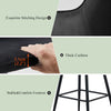 2x Velvet Black Bar Stool Kitchen Counter Breakfast Chair Pub Restaurant Cafe
