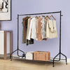 6ft Heavy Duty Clothes Rail Display Garment Rack Dress Hanging Shoes Shelf Stand