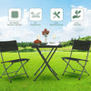 Rattan Garden Furniture Set Folding Table and Chairs for Patio Bistro Balcony