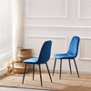 Dining Chairs 2/4/6pcs Modern Suede/Velvet Back Sturdy metal Legs Office/Cafe
