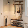Shoe Rack with Coat Rack Hanger Hallway Shoe Bench Set Coat Stand