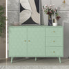 Modern Sideboard Buffet Storage Cabinet Cupboard w/ Drawers for Living Room Mint