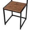 HOMCOM 3 Pcs Table Stool Set Dining Room Bar Modern Style Furniture Metal Frame