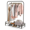 2 in 1 Garment Rack Industrial Clothes Rack w/Storage Shelf Clothes Hanging Rack