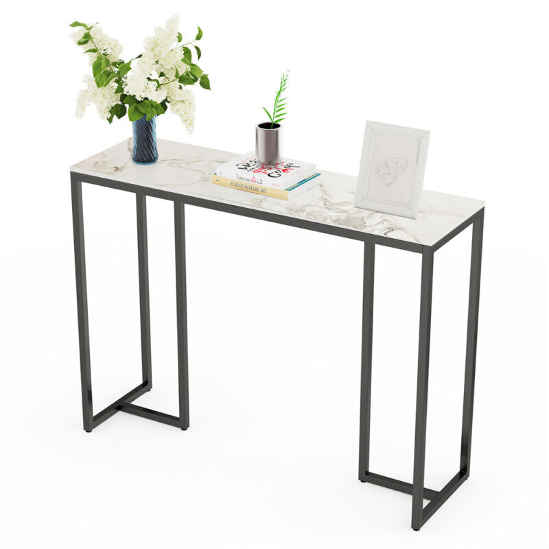 Large Slim Marble Console Table Hallway Foyer Wall Side Table Window S ...