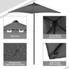 6 Piece Garden Furniture Patio Set Dining Table Parasol & 4 Folding Chair Seats