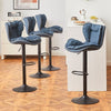 2x Bar Stools Faux Leather Kitchen Pub Breakfast Bar Chair Ajustable Swivel