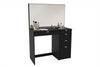 Birlea Ava 5 Drawer Dressing Table with Mirror Vanity Desk Make Up Black